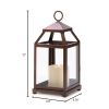 Bronze Contemporary Candle Lantern