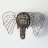 Elephant Head Wall Mount - Wire Sculpture for Home Decor