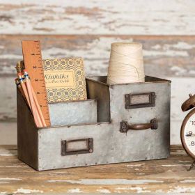 Three Compartment Desk Organizer - Keep Your Workspace Neat and Tidy