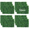 Artificial Wall Grass Decorate Grass Boxwood Panels 12 Pcs Suitable for Outdoor, Garden, Fence