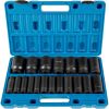 VEVOR Impact Socket Set 1/2 Inches 19 Piece Impact Sockets, Deep Socket, 6-Point Sockets, Rugged Construction, Cr-V