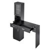 VEVOR Salon Station, Wall Mount Barber Salon Station for Hair Stylist, Beauty Spa Furniture Set, 1 Storage Cabinet