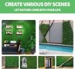 Artificial Wall Grass Decorate Grass Boxwood Panels 12 Pcs Suitable for Outdoor, Garden, Fence