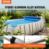 VEVOR Pool Cover Reel, Aluminum Solar Cover Reel 20 ft, Above Ground Swimming Pool Cover Reel Set , Fits for 3-20 ft Width Swimming Pools