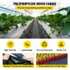 VEVOR 2*3FT300FT Premium Weed Barrier Fabric Heavy Duty 2.4OZ, Woven Weed Control Fabric, High Permeability Good for Flower Bed