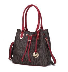 MKF Collection Jane Tote Handbag by Mia k (Material: Polycarbonate, Color: Red)