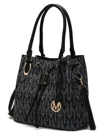 MKF Collection Jane Tote Handbag by Mia k (Material: Polycarbonate, Color: Black)