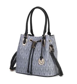 MKF Collection Jane Tote Handbag by Mia k (Material: Polycarbonate, Color: Grey)