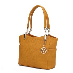 MKF Collection Malika M Signature Satchel Handbag by Mia k (Material: Polycarbonate, Color: Mustard)