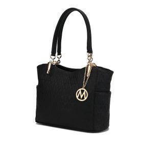 MKF Collection Malika M Signature Satchel Handbag by Mia k (Material: Polycarbonate, Color: Black)