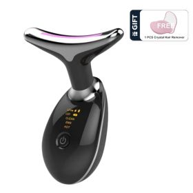 Face Massager Anti-Wrinkle Face Device 3 Modes 45¬∞C Neck Lifting Massagers LED High Frequency Beauty Instrumen EMS Face Massage for Women (Quantity: 1, Color: Black)